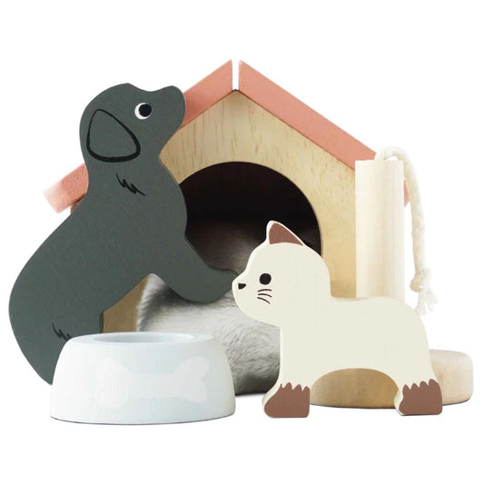 Le Toy Van Wooden Cat & Dog Animal Set