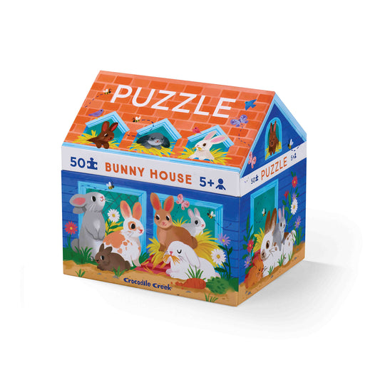 Crocodile Creek 'Bunny House' 50 Piece Puzzle