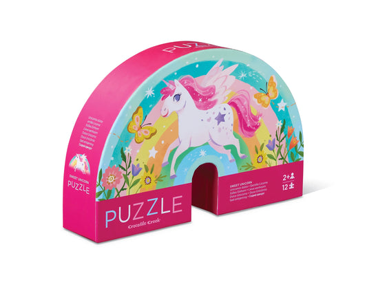 Crocodile Creek 'Sweet Unicorn' Mini 12 Piece Jigsaw Puzzle
