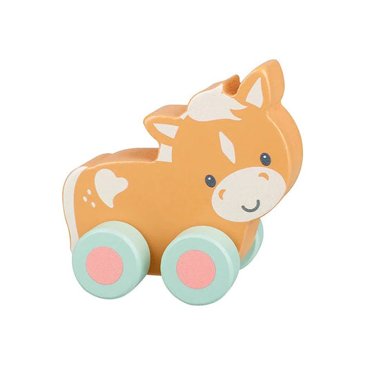 Orange Tree Toys Wooden First Push Along Pony