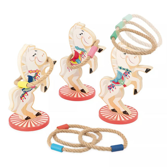 Janod 'Applepop' Wooden Horse Ring Toss