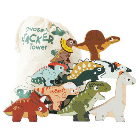 Le Toy Van Wooden Stacking Jurassic Dinosaurs