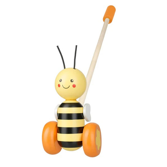 Orange Tree Toys Wooden Push Along Honey Bee