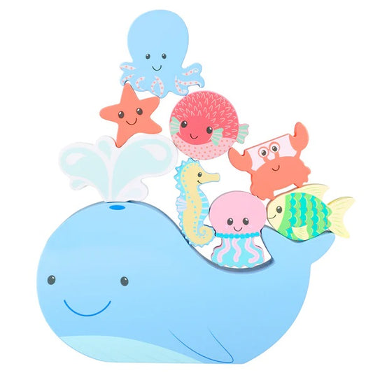 Orange Tree Toys Wooden Sea Life Balancing Game