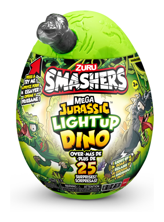 ZURU SMASHERS Mega Jurassic Light Up S1 Dinosaur Egg