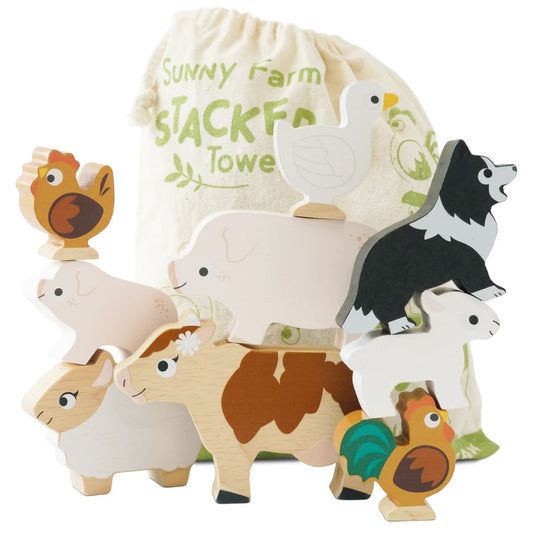 Le Toy Van Wooden Stacking Farm Animals