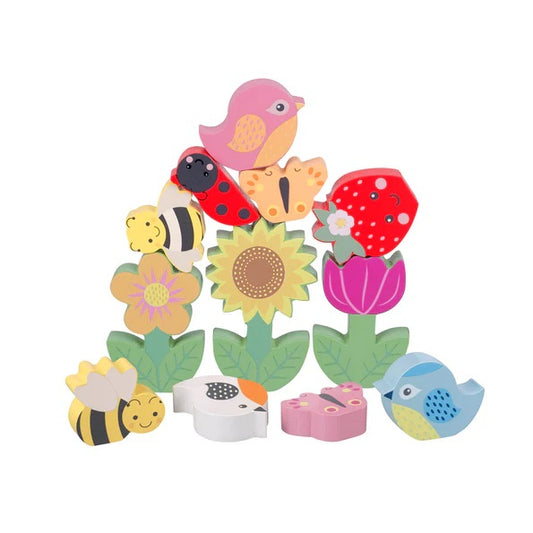 Orange Tree Toys Wooden Stacking Spring Garden