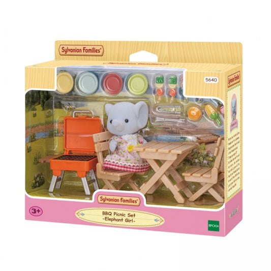 Sylvanian Families BBQ Picnic Elephant Girl Set