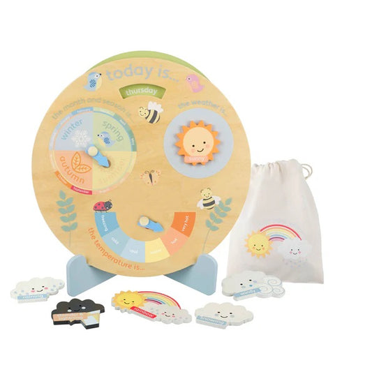 Orange Tree Toys Wooden Spring Garden Weather Clock